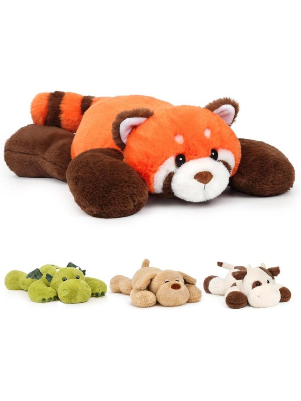 20" Weighted Red Panda Plush Toy - Soft, Cuddly Stuffed Animal for Kids & Adults